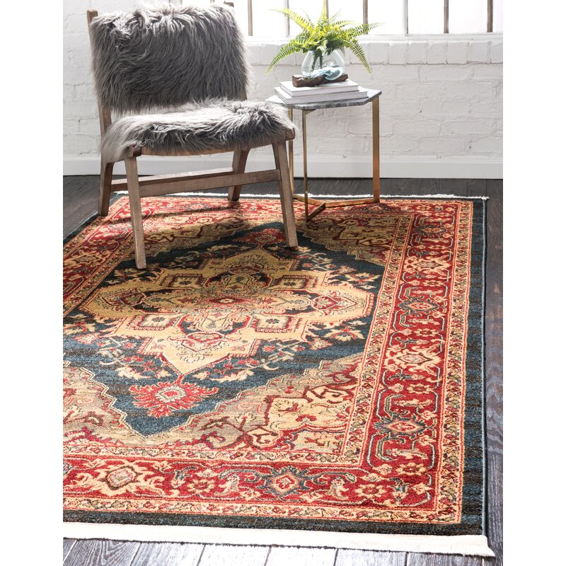 World Menagerie Valley Navy Blue Area Rug & Reviews Wayfair